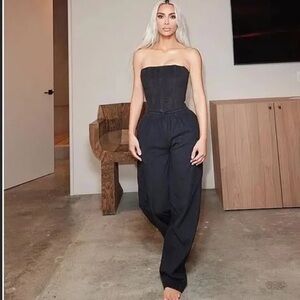 NWT SKIMS Outdoor Drapey Pants Washed Onyx Size S!